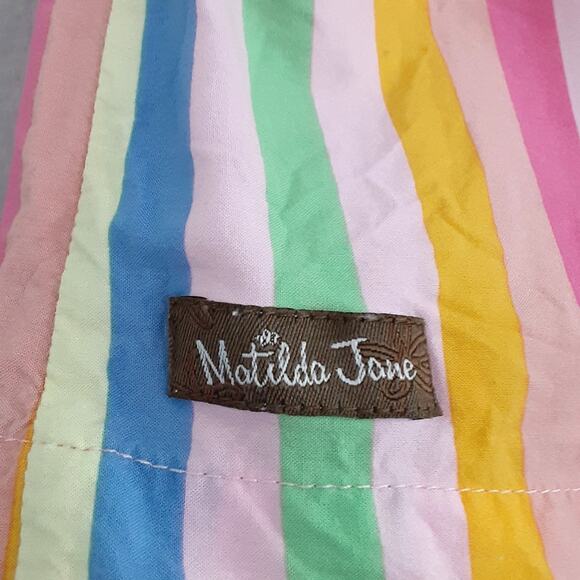 Matilda Jane Happy Thoughts Tunic Brilliant Daydream Rainbow Stripe Girls 4 - Picture 4 of 6